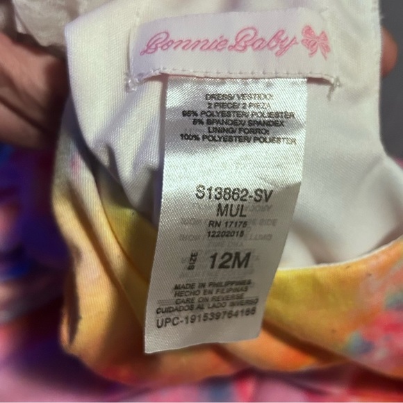 Bonnie Baby tie dye short set 12M - Picture 3 of 3
